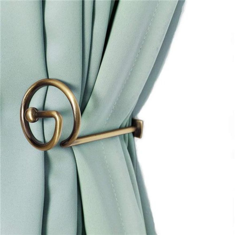 Curtain Holdbacks Bronze Set of 2 Window Decorative Hook Draperies Metal Holders